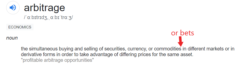 Arbitrage Meaning In English