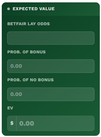 EV calculator probability section