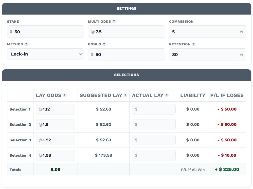 Multi promo calculator with info entered