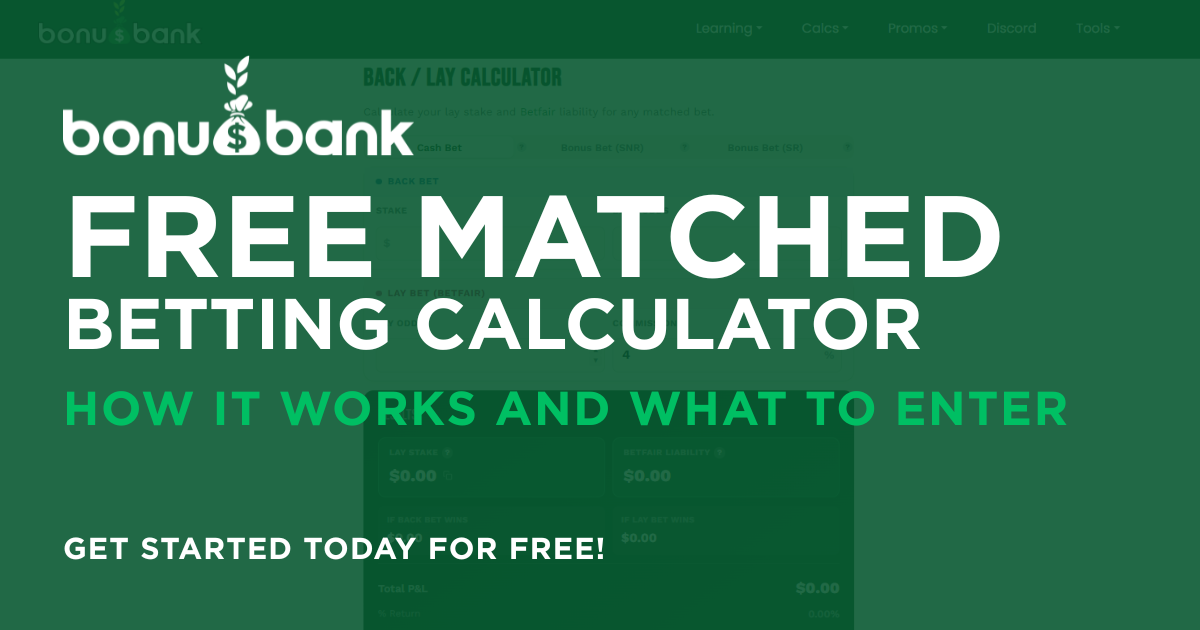 Free Matched Betting Calculator